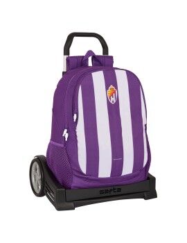 Mochila Escolar com Rodas Real Valladolid C.F. Roxo 32 x 44 x 16 cm