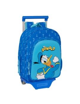 Mochila Escolar com Rodas Donald Azul 26 x 34 x 11 cm