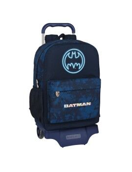 Mochila Escolar com Rodas Batman Legendary Azul Marinho 30 x 43 x 14 cm