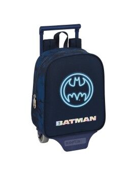 Mochila Escolar com Rodas Batman Legendary Azul Marinho 22 x 27 x 10 cm