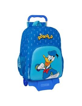 Mochila Escolar com Rodas Donald Azul 33 x 42 x 14 cm