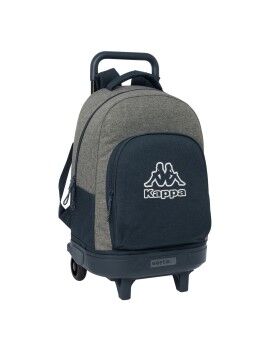 Mochila Escolar com Rodas Kappa Dark navy Cinzento Azul Marinho 33 X 45 X 22 cm