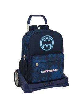 Mochila Escolar com Rodas Batman Legendary Azul Marinho 32 x 43 x 14 cm