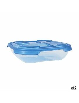 Conjunto de Lancheiras Tontarelli Nuvola 500 ml Azul Quadrado 4 Peças (12 Unidades)