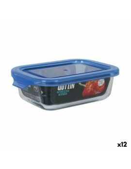 Lancheira Retangular com Tampa Quttin Azul Retangular 14,5 x 11 x 5 cm (12 Unidades)