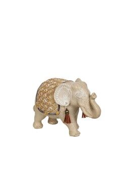 Figura Decorativa Romimex Bege Natural Poliresina Elefante 9 x 13 x 20 cm