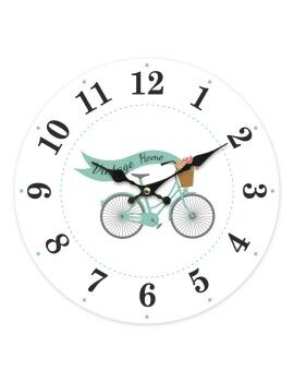 Reloj de Pared Versa Bicicleta Madera 4 x 30 x 30 cm