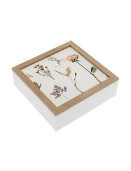 Caixa Decorativa Versa Bloemen Madeira MDF 24 x 7 x 24 cm