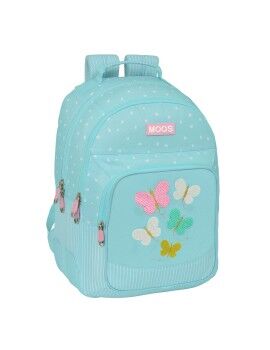 Mochila Escolar Moos Butterflies Azul 32 x 42 x 15 cm