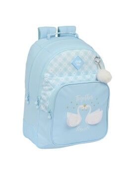 Mochila Escolar Glow Lab Cisnes Azul 32 x 42 x 15 cm