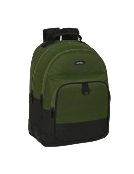 Mochila Escolar Safta Dark forest Negro Verde 32 x 42 x 15 cm