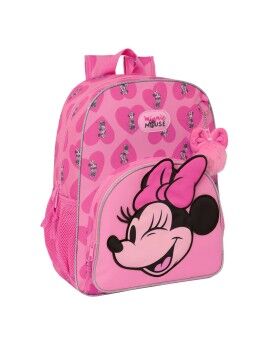 Mochila Escolar Minnie Mouse Loving Cor de Rosa 33 x 42 x 14 cm