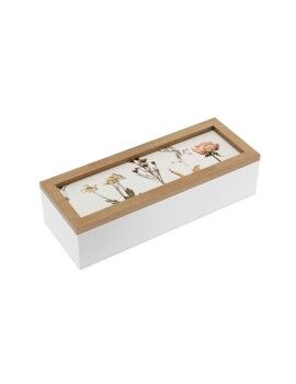 Caixa Decorativa Versa Bloemen Madeira MDF 9 x 6 x 24 cm