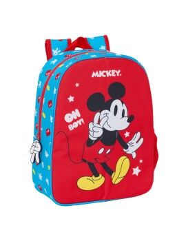 Mochila Escolar Mickey Mouse Clubhouse Fantastic Azul Rojo 26 x 34 x 11 cm