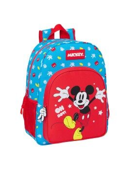 Mochila Escolar Mickey Mouse Clubhouse Fantastic Azul Rojo 33 x 42 x 14 cm