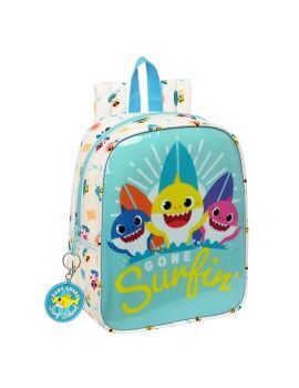 Mochila Infantil Baby Shark Surfing Azul Blanco 22 x 27 x 10 cm