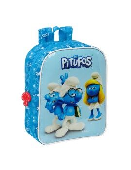 Mochila Infantil Los Pitufos Azul 22 x 27 x 10 cm