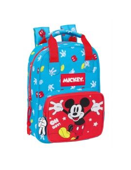 Mochila Escolar Mickey Mouse Clubhouse Fantastic Azul Rojo 20 x 28 x 8 cm