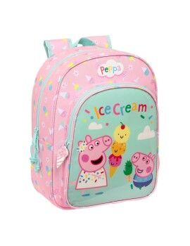 Mochila Escolar Peppa Pig Ice cream Cor de Rosa Menta 26 x 34 x 11 cm