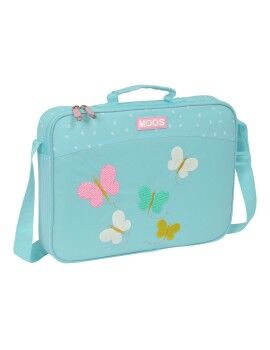 Pasta Escolar Moos Butterflies Azul Claro 38 x 28 x 6 cm