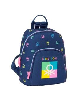 Mochila Benetton Cool Mini Azul Marinho 25 x 30 x 13 cm