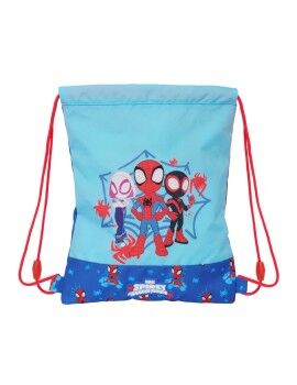 Bolsa Mochila con Cuerdas Spidey Azul 26 x 34 x 1 cm