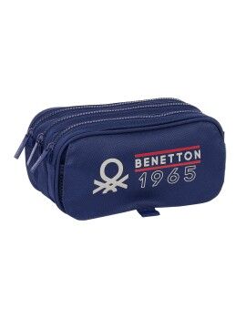 Malas para tudo triplas Benetton Varsity Cinzento Azul Marinho 21,5 x 10 x 8 cm