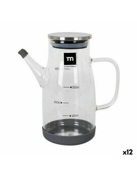 Galheteiro La Mediterránea Aço inoxidável Vidro de Borosilicato 600 ml (12 Unidades)