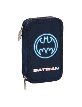 Plumier Doble Batman Legendary Azul marino 12.5 x 19.5 x 4 cm (28 piezas)