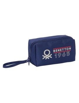 Bolsa Escolar Benetton Varsity Cinzento Azul Marinho 22 x 10 x 10 cm