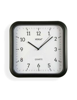 Reloj de Pared Versa Negro Plástico Cuarzo 3,5 x 28,5 x 29,5 cm