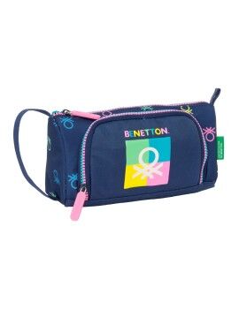 Estojo Escolar com Acessórios Benetton Cool Azul Marinho 20 x 11 x 8.5 cm (32 Peças)