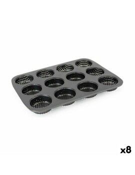 Forma para Tarteletes Quttin 29 x 22 x 2,2 cm Perfurado (8 Unidades)