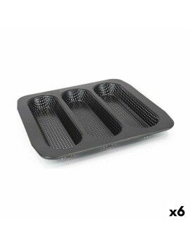 Molde para Baguettes Quttin Perforado 28 x 28 x 2,7 cm (6 Unidades)