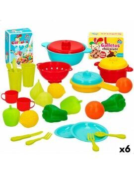 Conjunto de Alimentos de Brincar Colorbaby Equipamentos e utensílios de cozinha 31 Peças (6...