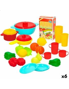 Conjunto de Alimentos de Brincar Colorbaby Equipamentos e utensílios de cozinha 31 Peças (6...