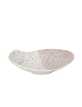 Centro de mesa Romimex Branco Cor de Rosa Cerâmica 21 x 5 x 17 cm