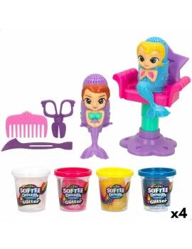 Jogo de Plasticina Cra-Z-Art Softee Dough Cabelo sirenas (4 Unidades)