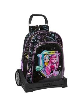 Mochila Escolar com Rodas Monster High Preto 33 x 42 x 14 cm