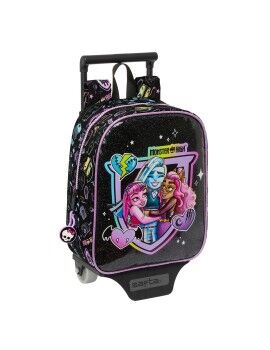 Mochila Escolar com Rodas Monster High Preto 22 x 27 x 10 cm