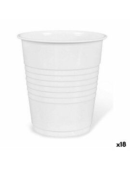 Conjunto de copos reutilizáveis Algon Café Branco Plástico 50 Peças 100 ml (18 Unidades)