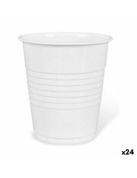 Conjunto de copos reutilizáveis Algon Café Branco Plástico 25 Peças 100 ml (24 Unidades)