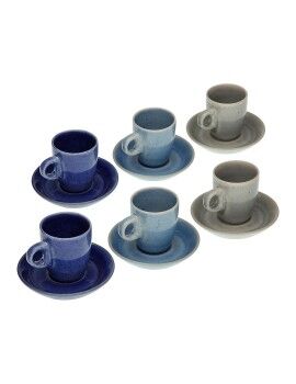 Juego de Tazas de Café Versa Cerámica (3,6 x 6,6 x 5,5 cm) (12 Piezas)