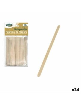 Set de removedores de café Algon Madera 100 Piezas 140 x 1,3 x 5 mm (24 Unidades)