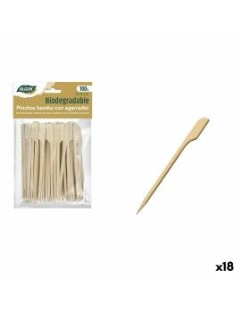 Conjunto de Espetos para Churrascos Algon Bambu 100 Peças 10,5 cm (18 Unidades)