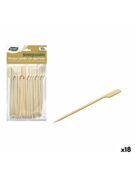 Conjunto de Espetos para Churrascos Algon Bambu 100 Peças 13,5 cm (18 Unidades)