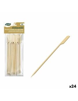 Conjunto de Espetos para Churrascos Algon Bambu 20 Peças 18 cm (24 Unidades)