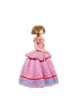 Figura Decorativa Alexandra House Living Menina Cor de Rosa Acrílico Plástico Melamina 11 x 11 x...