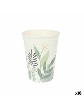 Set de Vasos Algon Desechables Cartón Floral 8 Piezas 330 ml (18 Unidades)