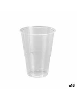 Set de vasos reutilizables Algon Plástico Transparente 12 Piezas 500 ml (18 Unidades)